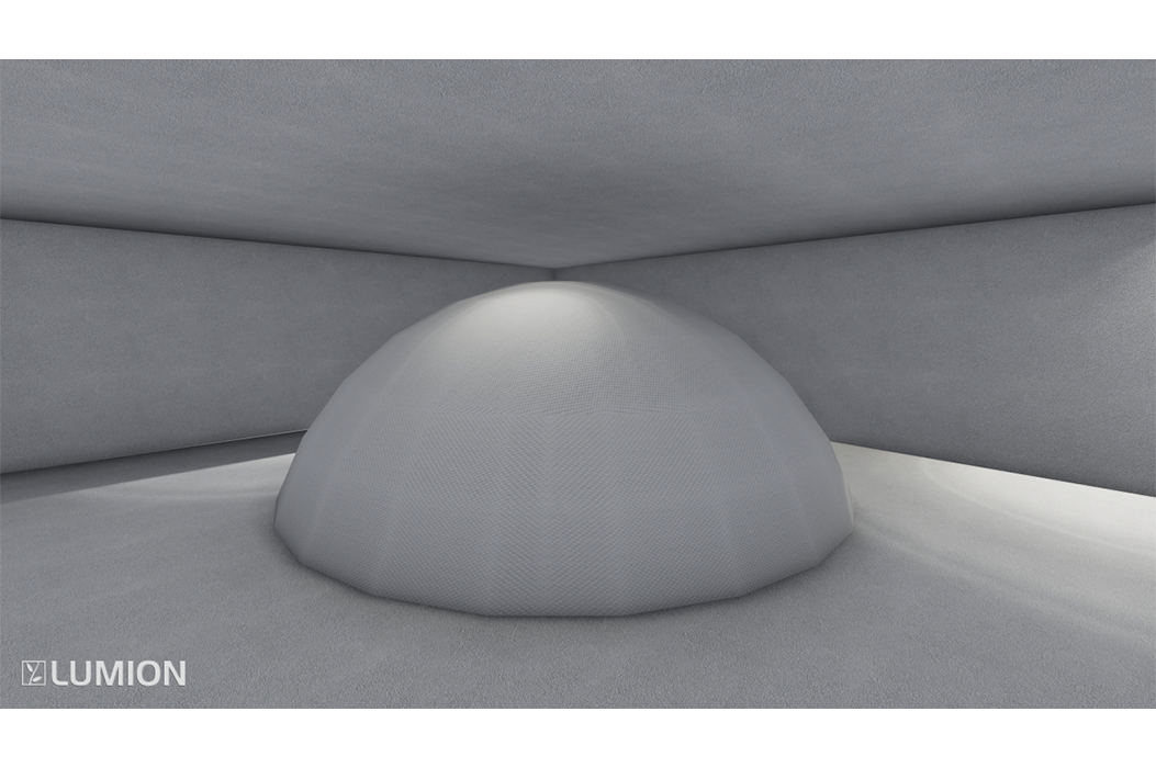 Visual rendering of a dome